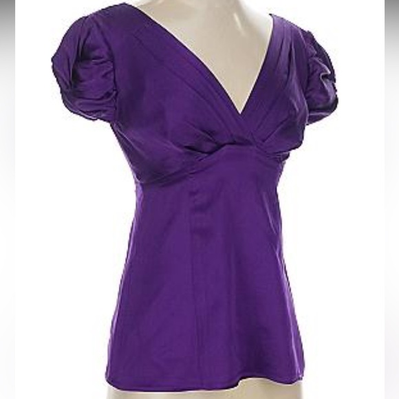Nanette Lepore Purple Silk Blouse NANETTE LEPORE Milly Classic - Picture 4 of 7